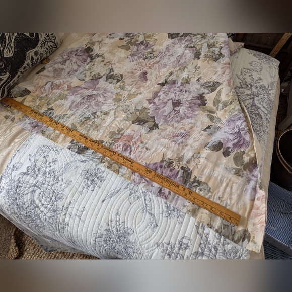 Vintage Floral Patterned Curtains Set Of 4 - Picture 4 of 6